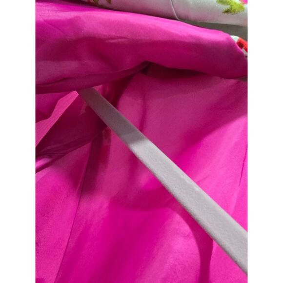 Preston & York Floral Blazer Size 8 | Pink Lined Peplum Jacket | Open Front - Picture 11 of 16